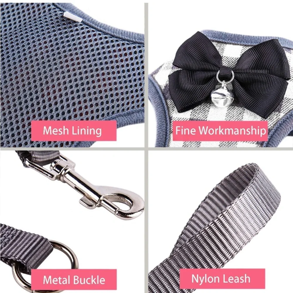 Small Dog & Cat Harness & Leash Set - No Pull Pet Harness -1 left